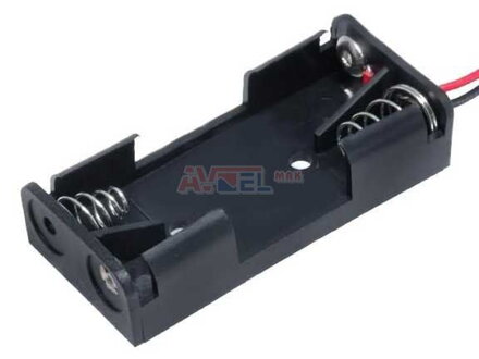 Držiak batérií AAA 2x s vodičmi 2ks vedľa seba