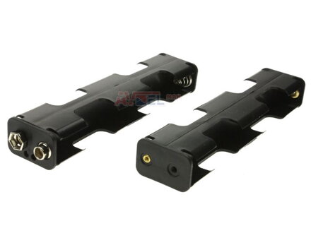 Držiak batérií AA 4x s klipom 2x2