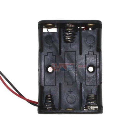 Držiak batérií AAA 3x s vodičmi 3ks vedľa seba