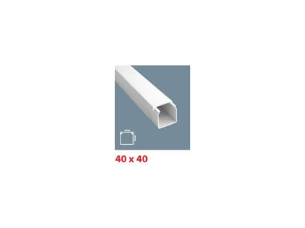 Mutlusan Lišta inštalačná PVC 40x40 biela 2m