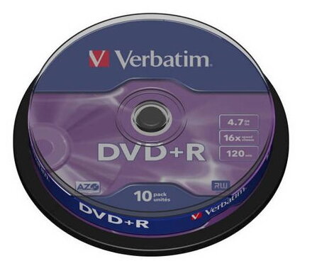 Verbatim DVD+R 4,7GB 16x, 10ks