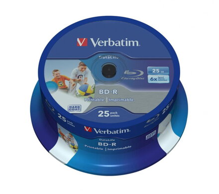 Verbatim Blu-ray BD-R LTH [ spindle 10 | 25GB | 6x| WIDE PRINTABLE ]