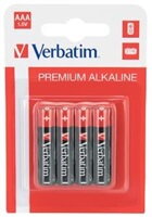 Verbatim VERBATIM Alkalické baterie AAA, 4 PACK , LR3