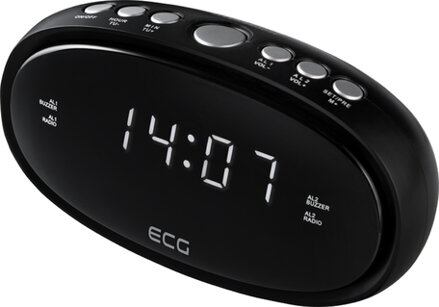 ECG RB 010 black rádiobudík, čierny