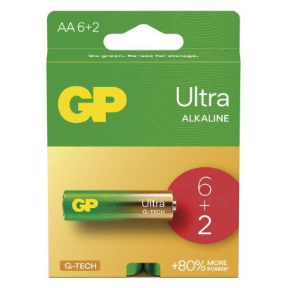 GP Alkalická batéria GP Ultra LR6 (AA) 8ks