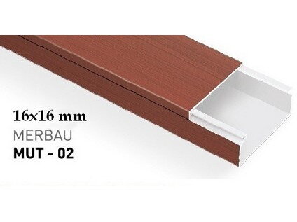 Mutlusan Lišta inštalačná PVC 16X16mm merbau