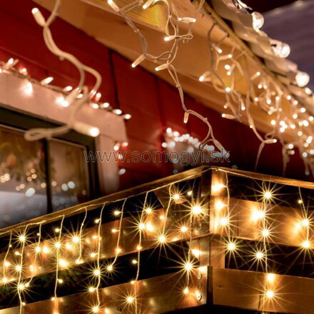 home KKF 908/WW LED svietiaci záves s cencúľmi, 30 m, biela