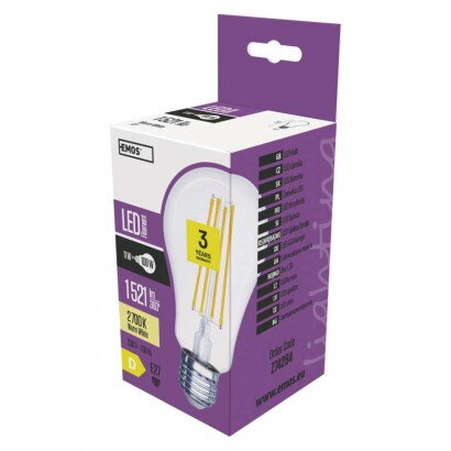 EMOS LED žiarovka Filament A67, 11 W, Z74284
