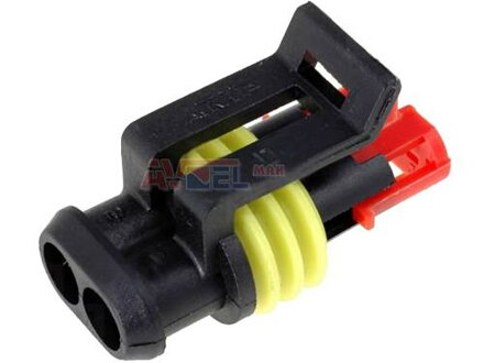Superseal 2-pin dutinka s poistkou 002820801
