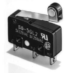 SS-5GL2 mikrosp. 1c 250V/5A + páčka s kolieskom