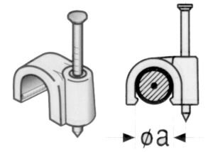 Příchytka kabelová KO 6       6mm  bílá