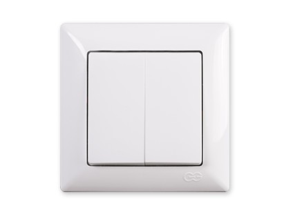 Gunsan VISAGE SIMPLE Dvojitý stried. prepínač 5B biela 01 28 11 00 100 109