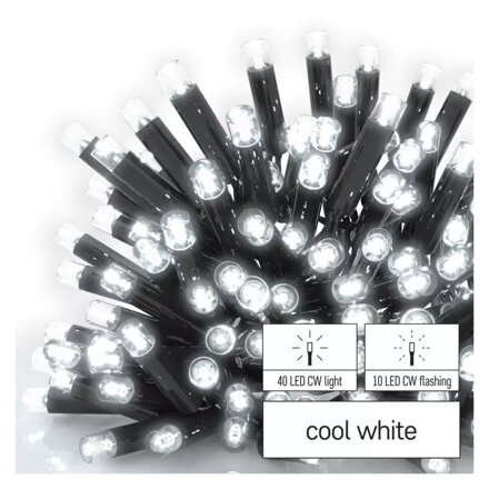 EMOS D2CC03 Profi LED spojovacia reťaz blikajúca s cencúľmi, 3 m, studená biela
