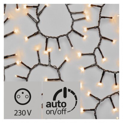 EMOS D4BV02 LED vianočná reťaz cluster, 8 m, jantarová