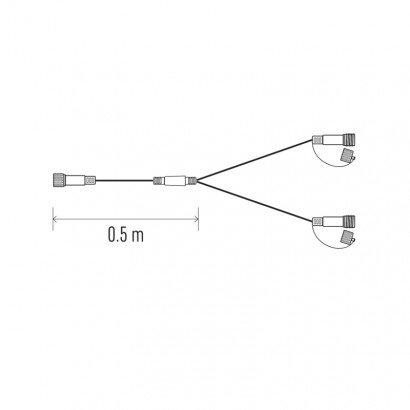 EMOS D1ZB03 rozbočovač pre spojovacie reťaze Standard, 0,5 m, čierna