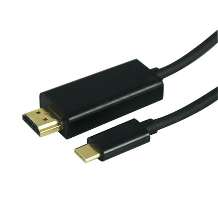 GoGEN HDMI 1,4 / USB typ C 3.1, kábel, 1,5 m, pozlátený