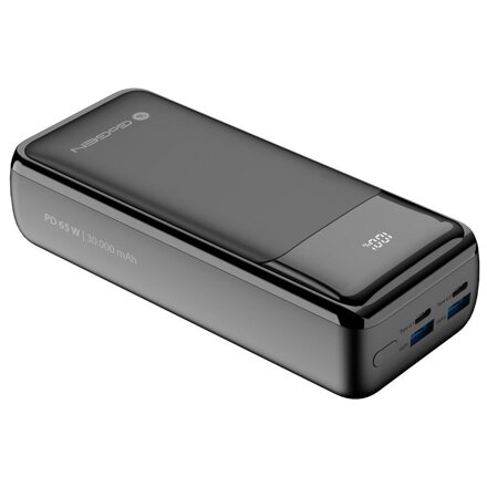 GoGEN PB300002B Powerbank 30000mAh, USB-C PD 65W, QC 22,5W, LCD