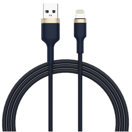 GoGEN USB-A / Lightning Kábel 1m, opletený, modrý