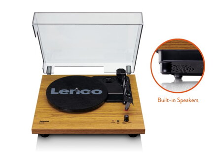 Lenco LS-10 - Wood Gramofón so vstavanými reproduktormi 