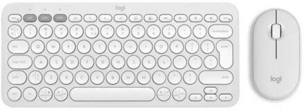 Logitech PEBBLE 2 combo - tenká bezdrôtová klávesnica a myš, kombo, US, biela