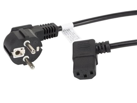 LANBERG CEE 7/7 na IEC 320 C13 Napájací kábel 1,8 m, uhlový