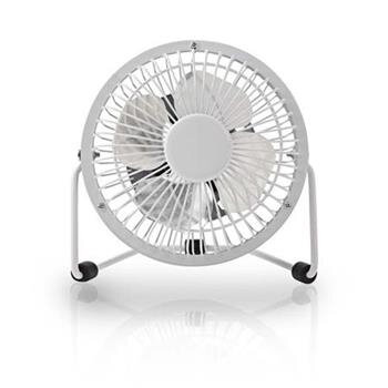 NEDIS FNDK1WT10 Kovový Mini Ventilátor, biely