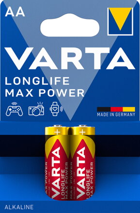 Varta Alkalická betéria Longlife Max Power LR6 (AA) 2ks