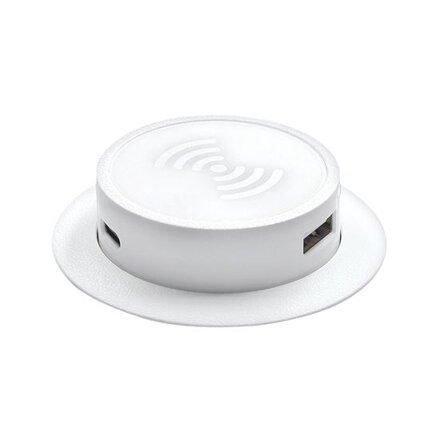 Solight DC64W-PD20 bezdrôtová výsuvná nabíjačka, biela