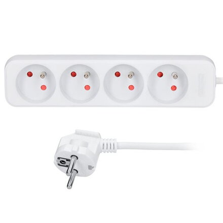 Solight Predlžovací kábel – 4 zásuvky, 3m