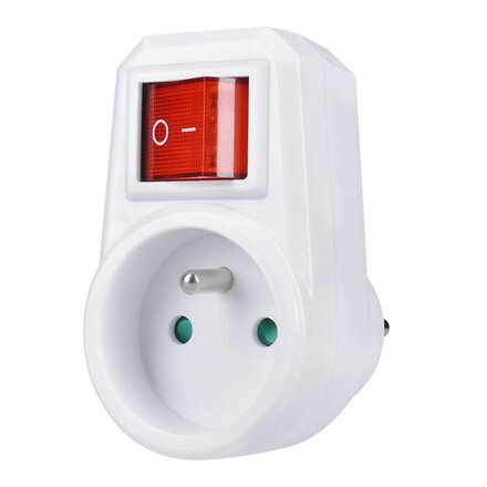 Solight P96 Zásuvka s vypínačom