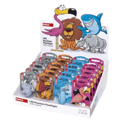 EMOS LED kľúčenka – exotické zvieratá so zvukom EMOS LED kľúčenka – exotické zvieratá so zvukom