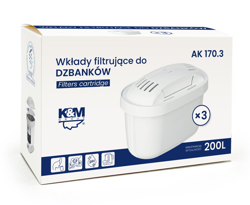K&M AK 170.3 vodný filter Brita 3ks