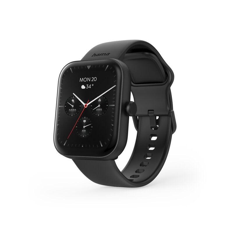 Hama Smart hodinky 5000, funkcia telefonovania, vode odolné IP68, Siri/ Google Assistant, čierne Hama Smart hodinky 5000, funkcia telefonovania, vode odolné IP68, Siri/ Google Assistant, čierne