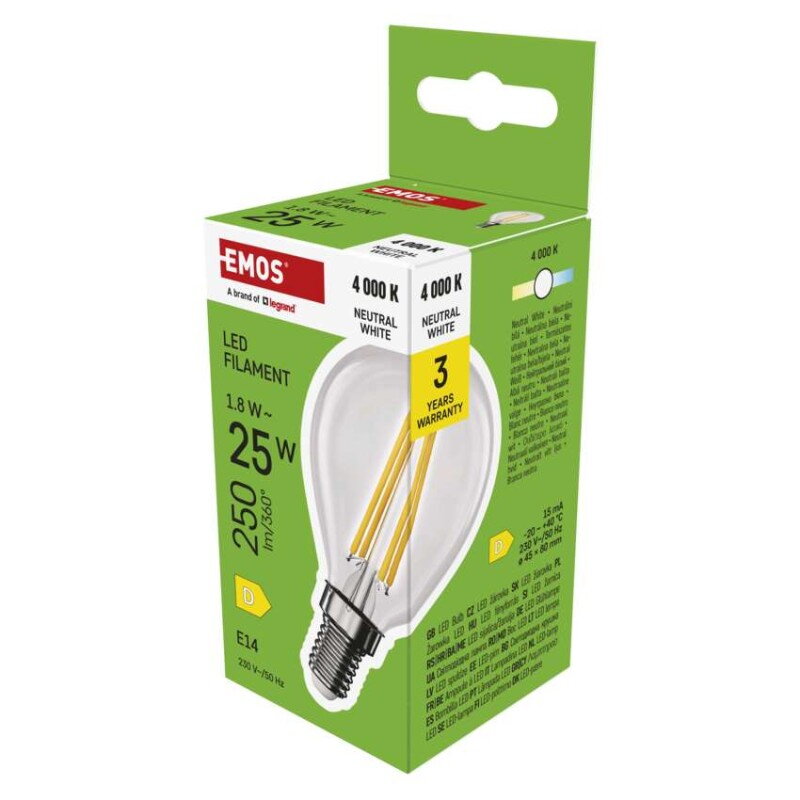EMOS LED žiarovka Filament Mini Globe 1,8 W, ZF1D03