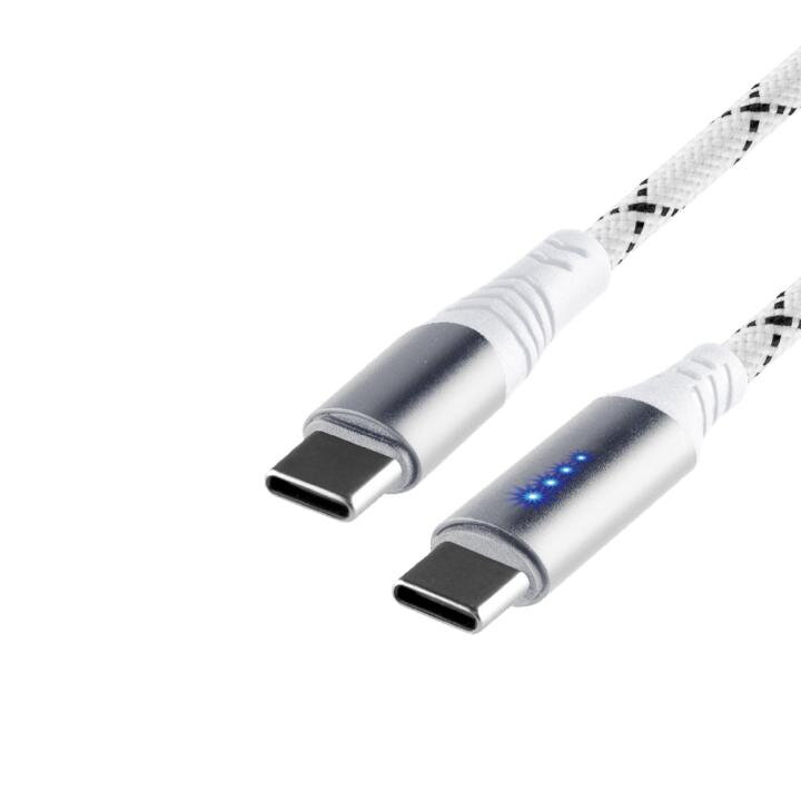 home USB C-C nabíjací kábel, 2m, 100W, 4xLED