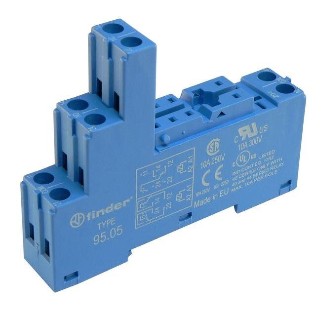 Finder 95.05 Pätica na DIN pre 40.51/52/61, 44.62 bezp.oddel., modul 99.02