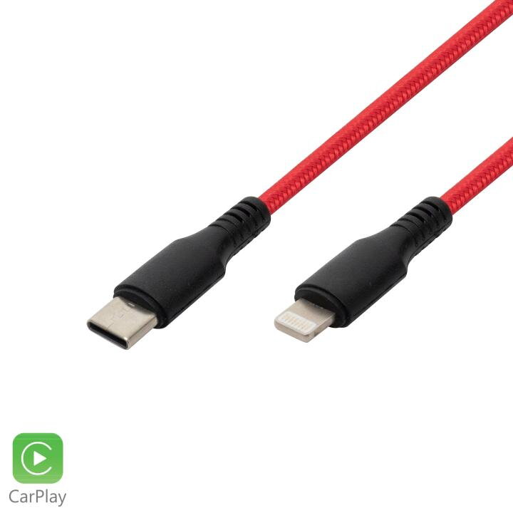 home USB C - Apple Lightning nabíjací kábel, 2.1 A, 1 m, červený