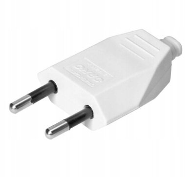 Zástrčka WT-1001 plochá 10A/250V biela