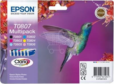 Epson Multipack 6-colours T0807 Claria Photographic Ink Epson Multipack 6-colours T0807 Claria Photographic Ink
