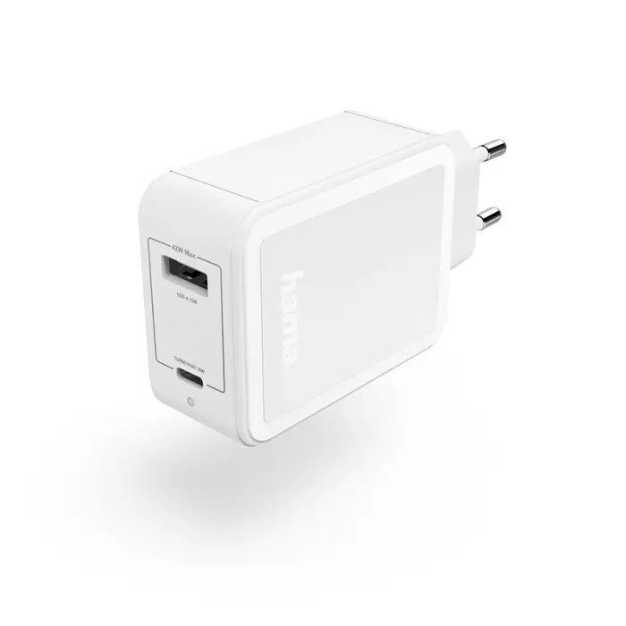 Hama Rýchla USB nabíjačka USB-C + USB-A, QC 3.0/PD, 42 W