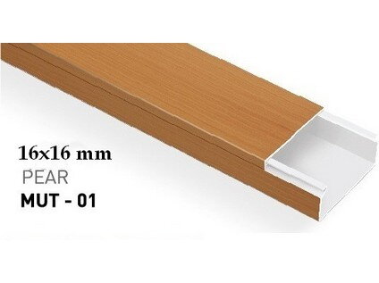 Mutlusan Lišta inštalačná PVC 16X16mm hruška 2m
