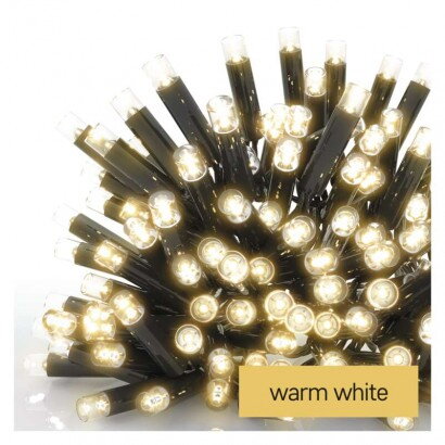EMOS Lighting Profi LED spojovacia reťaz čierna, 5 m, vonkajšia aj vnútorná, teplá biela