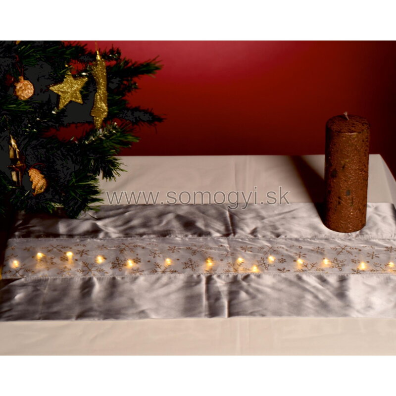 home KLT 10/GY, LED behúň na stôl strieborný,110 x 30 cm, teplá biela