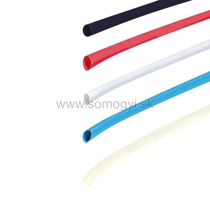 Zmršťovacia trubička, 6/3mm, biela, 1 m Zmršťovacia trubička, 6/3mm, biela, 1 m