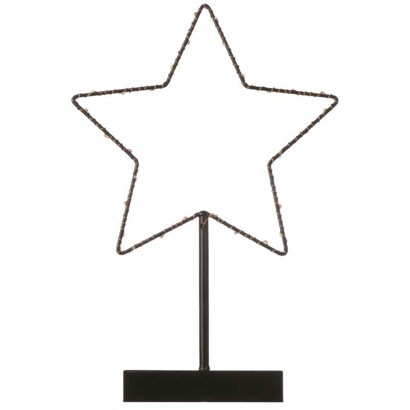 EMOS LED vianočná hviezda, 33cm, 3× AA, teplá biela, časovač