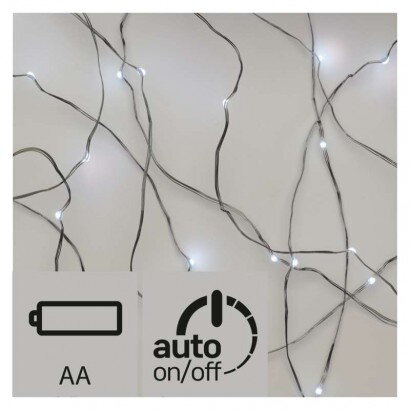 EMOS D3AC06 LED vianočná nano reťaz, 0,9 m, studená biela