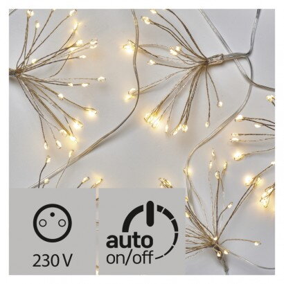 EMOS D3AW08 LED vianočná girlanda - nano svietiace trsy, teplá biela