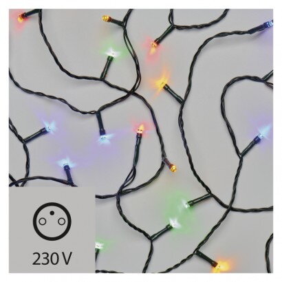 EMOS ZY0103 LED vianočná reťaz, 2,5 m, farebná