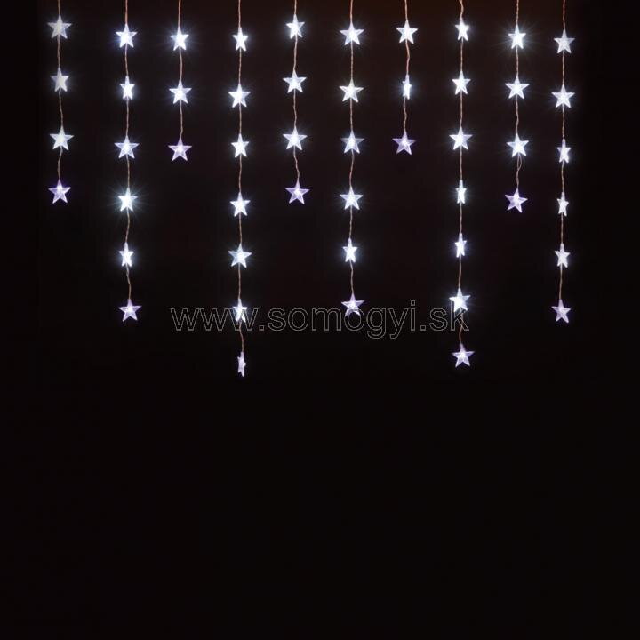 home KAF 50L LED svetelný záves s hviezdami, 1,35 m, studená biela 