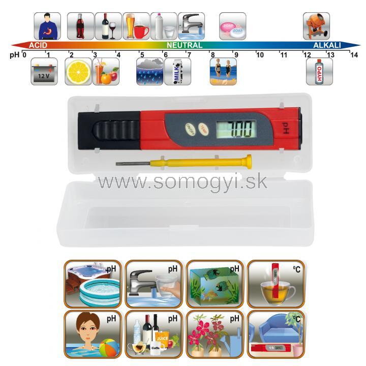 pH tester a teplomer